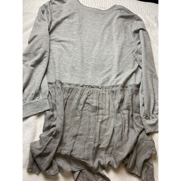 Maurices Gray open knit cardigan with flowy bottom part long sleeve size XXL - Picture 2 of 11